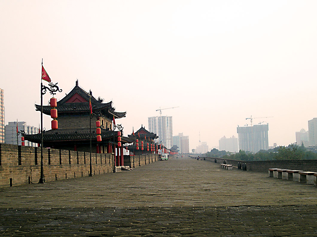 On top of the wall in Xian