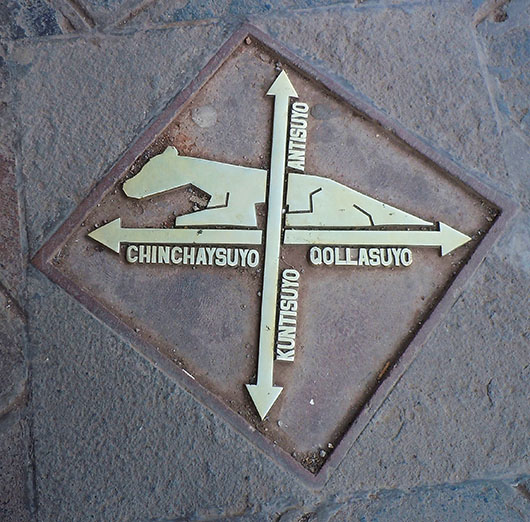 Pavement sign - Cusco, Peru