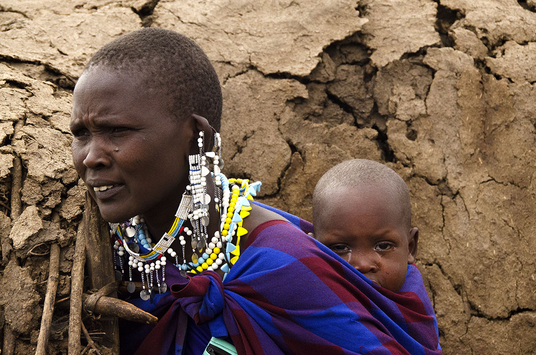 Masaai mother and child