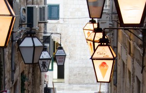 Ice cream shop below apartment, Dubrovnik