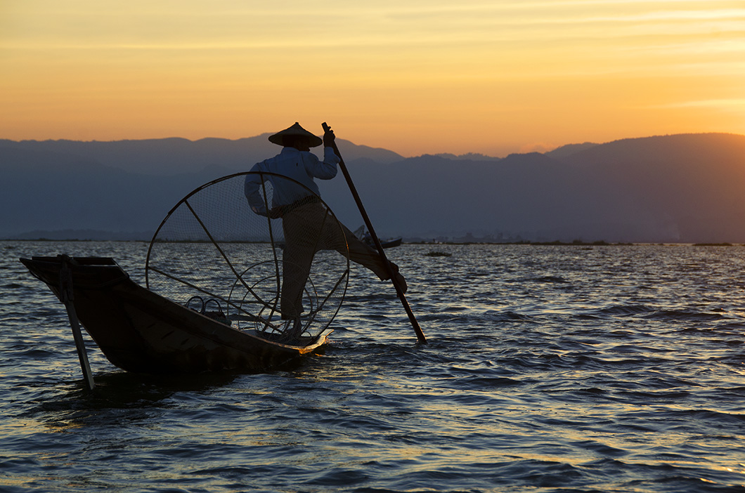 Intha fisherman on Inle Lake