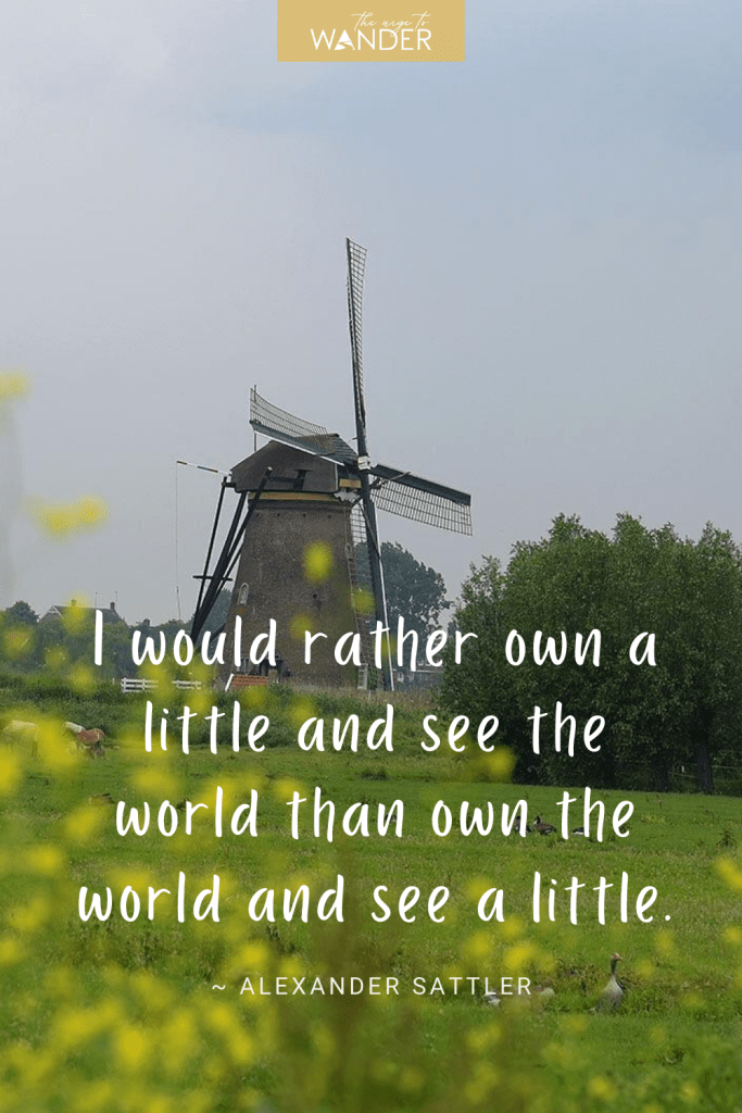 Looking for inspirational travel quotes? Here's a collection paired with my favourite travel photos sure to ignite wanderlust.
Image: Kinderdijk Windmill. #travelquotes #adventure, #exploring #travelinspiration