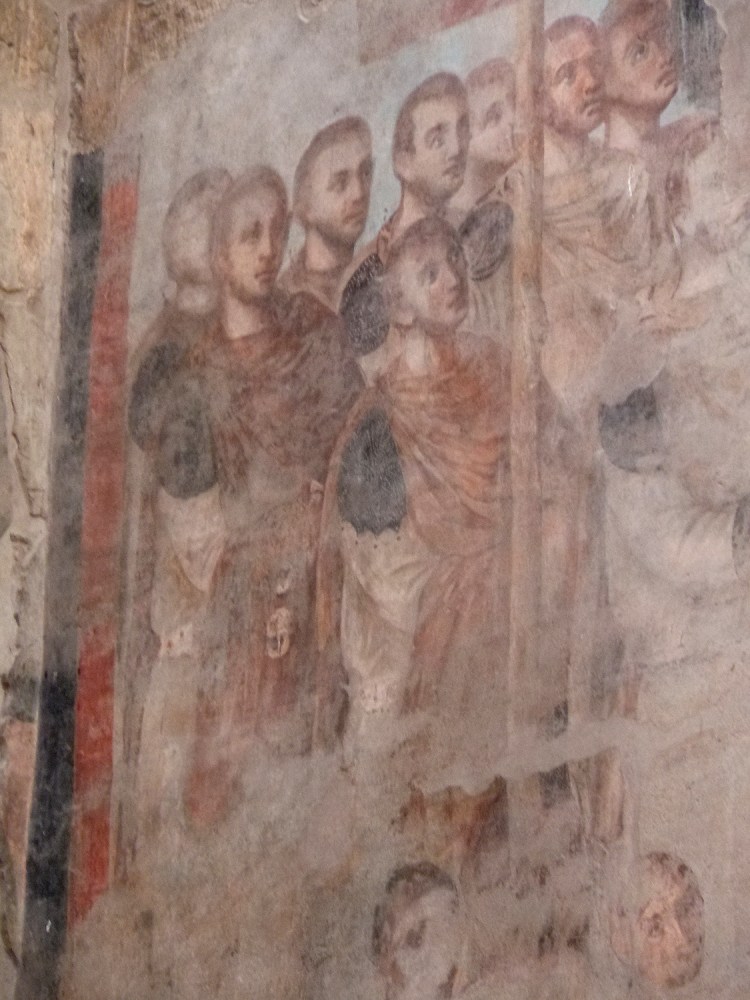 Detail of Roman painting in Luxor temple.