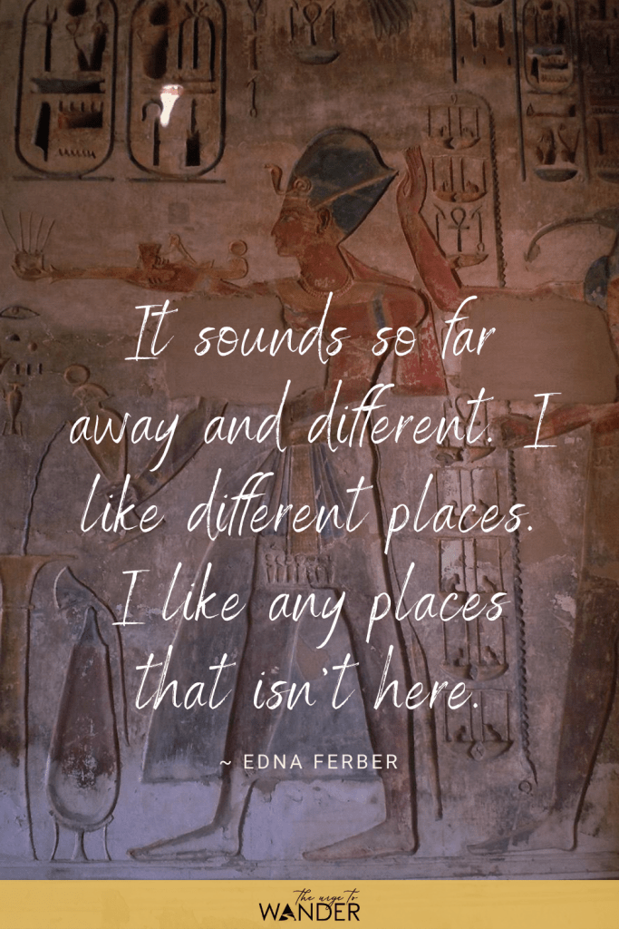 Looking for inspirational travel quotes? Here's a collection paired with my favourite travel photos sure to ignite wanderlust.
Image: Wall mural of Ramesses III from Medinet Habu, Egypt.
#travelquotes #adventure, #exploring #travelinspiration