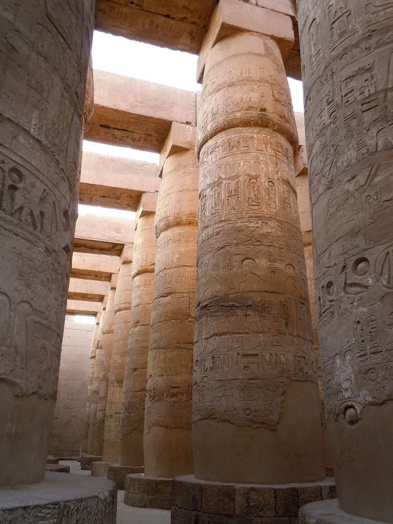 Rows of gigantic carved stone columns.