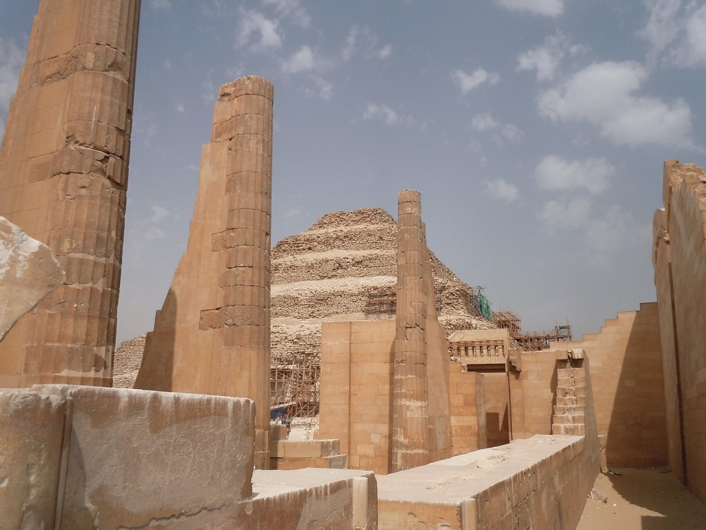 View of Stepped Pyramid of Djoser viewed from the Pyramid Temple