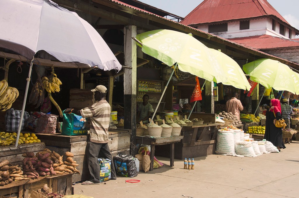 Stall outside Darajani Market - Stone Town Travel Guide