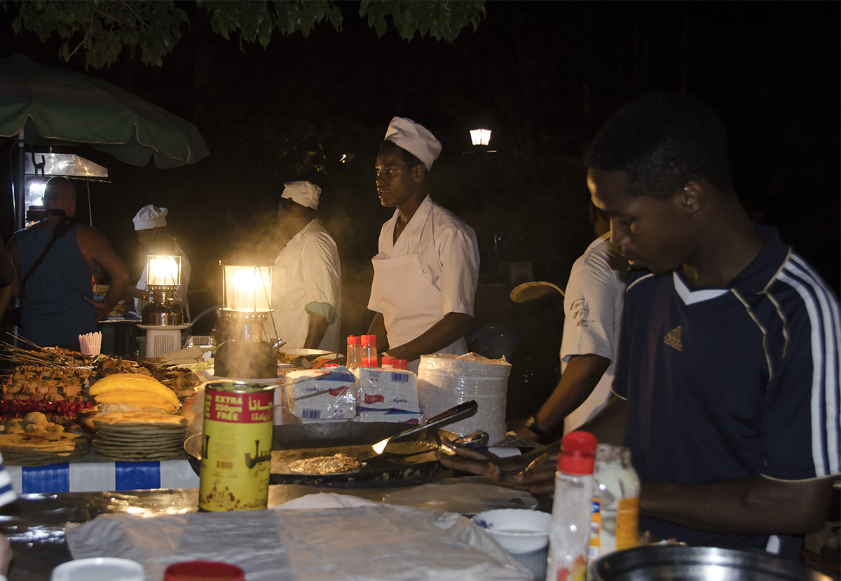 Evening food market at Forodhoni Gardens -Stone Town Travel Guide