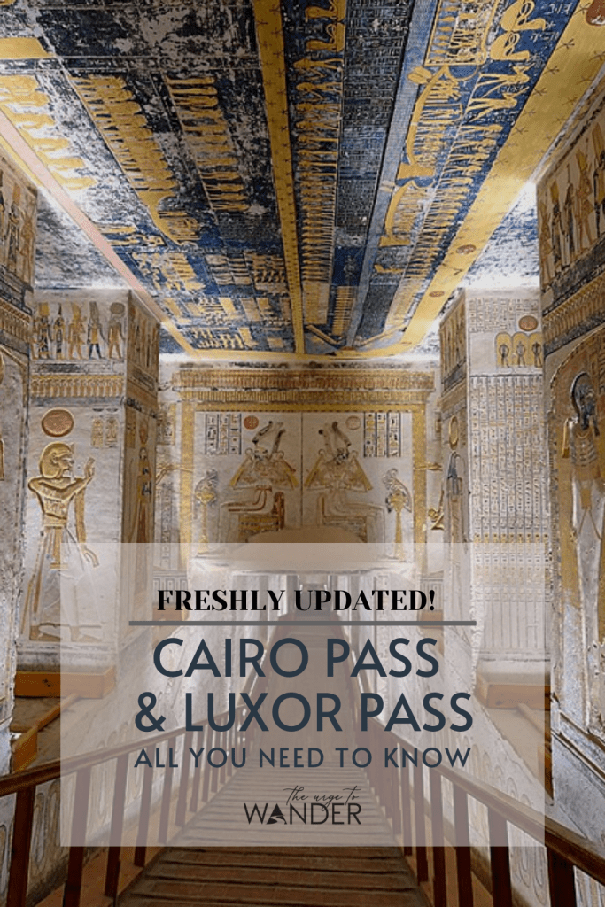 Painted walls and ceiling inside the tomb of Seti 1 in Luxor